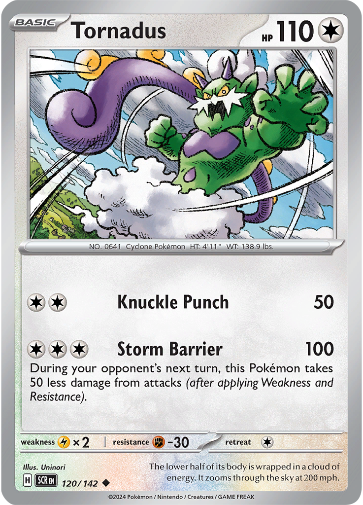 Tornadus 120/142 - Uncommon - Reverse Holo-Kantocards