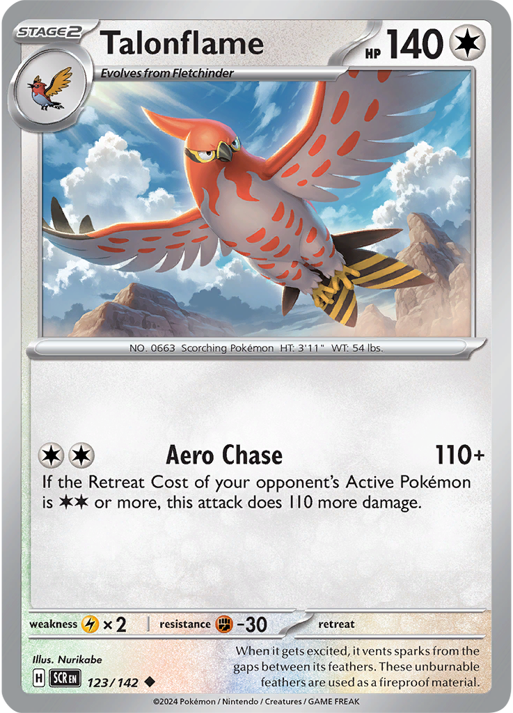 Talonflame 123/142 - Uncommon - Reverse Holo-Kantocards