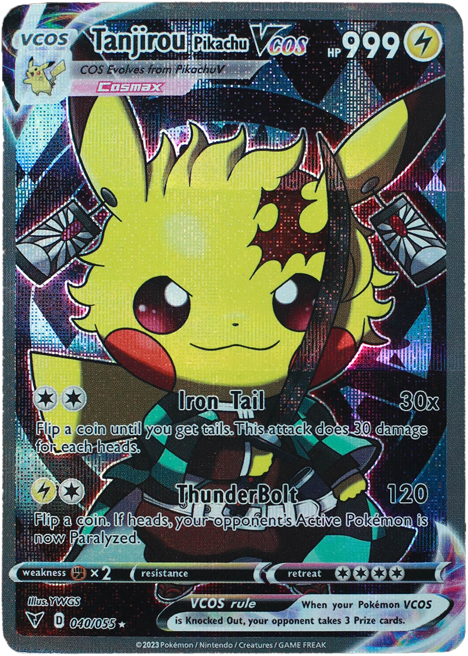 Pikachu Tanjirou (Carta custom no original)-Kantocards