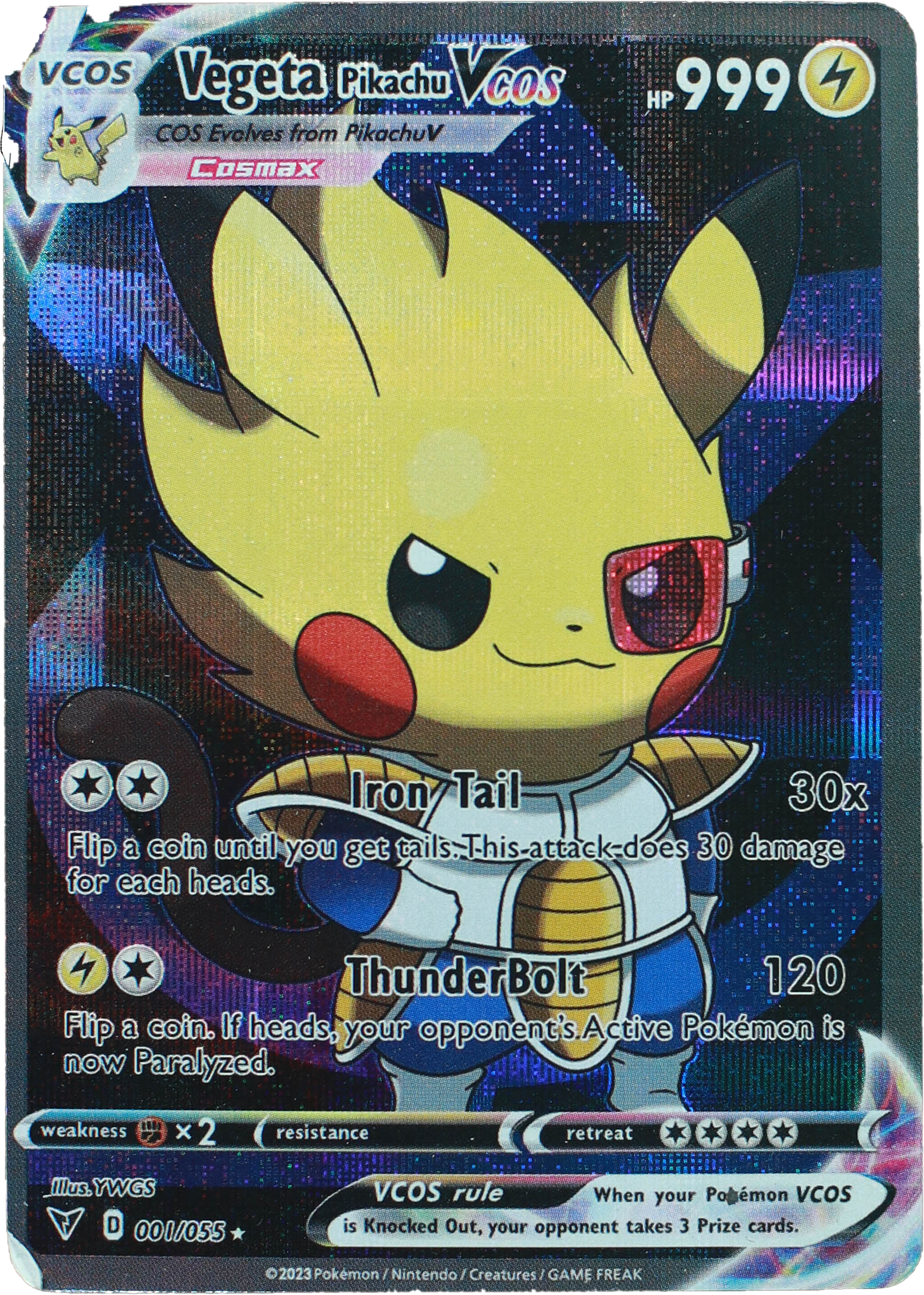 Pikachu Vegeta (Carta custom no original)-Kantocards
