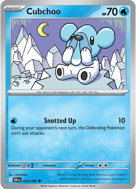 Cubchoo 025/086 - Common - Reverse Holo-Kantocards