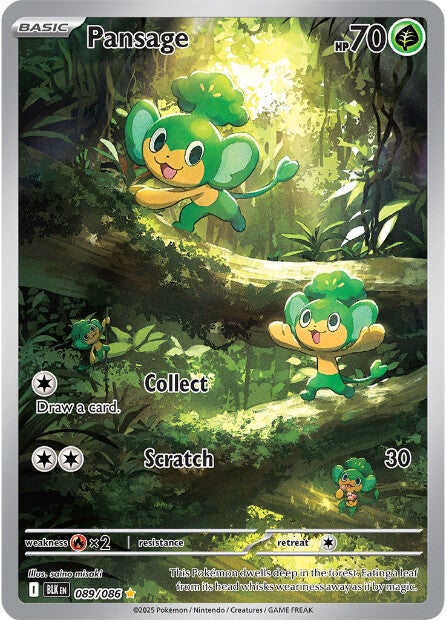 Pansage 089/086 - Illustration Rare-Kantocards