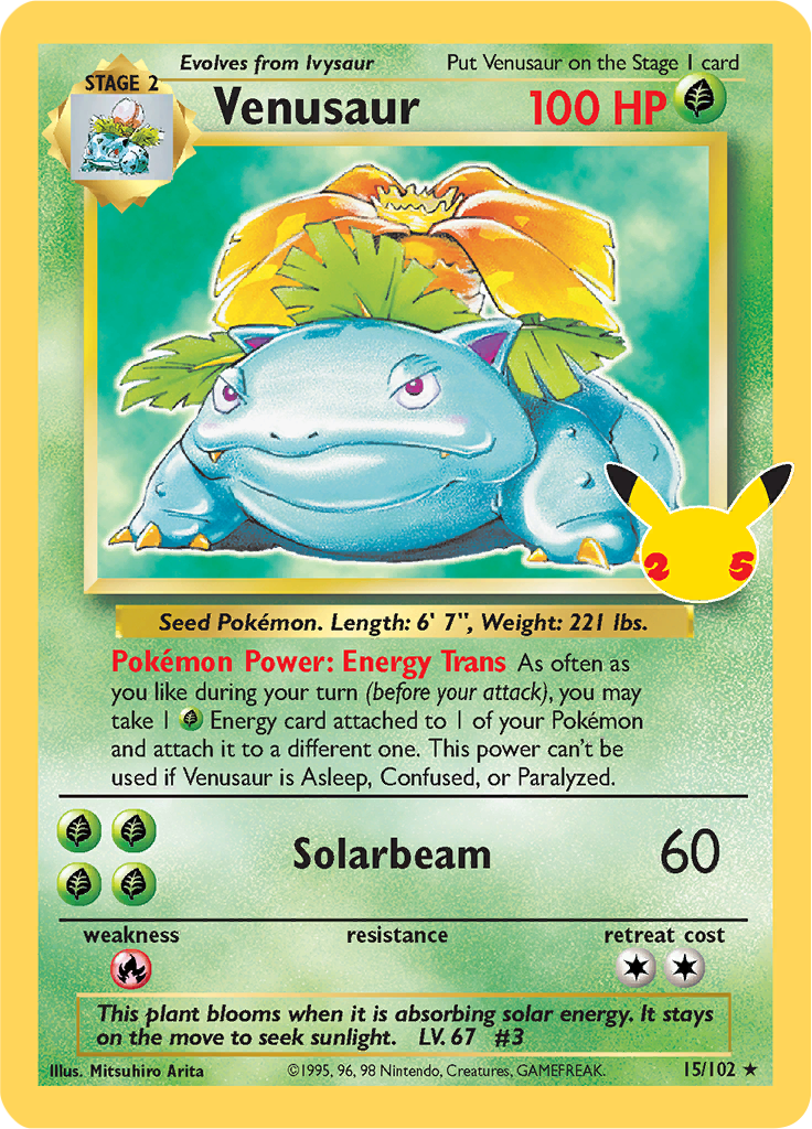 Venusaur 15/102 (Celebrations) - Español-Kantocards