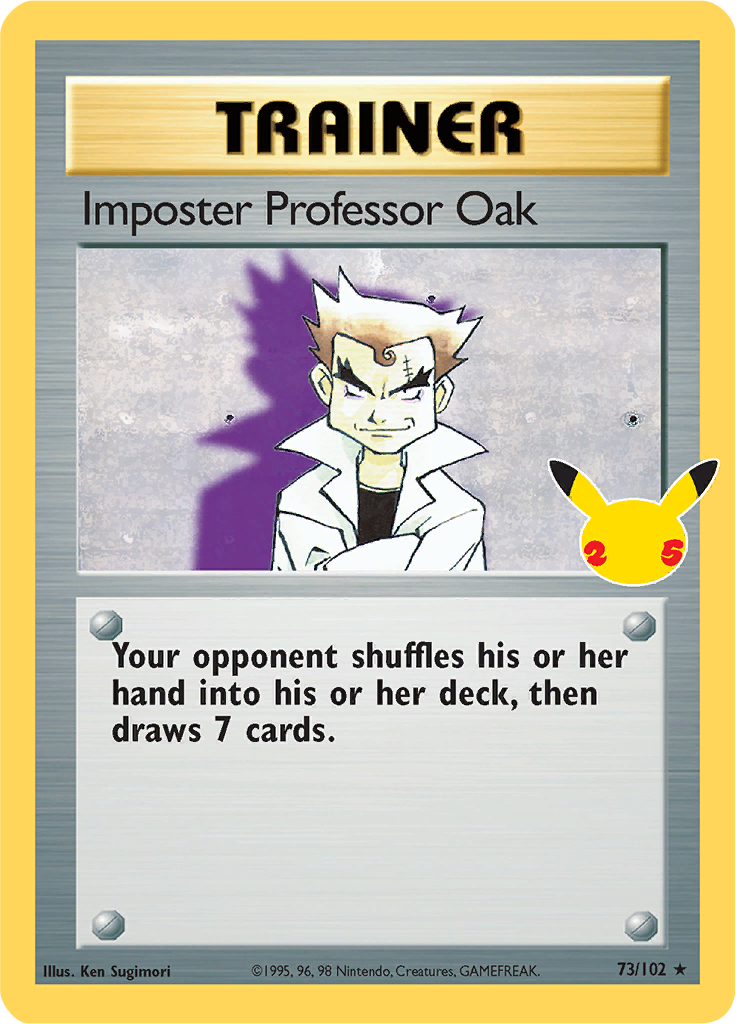 Imposter Professor Oak 73/102 (Celebrations)-Kantocards