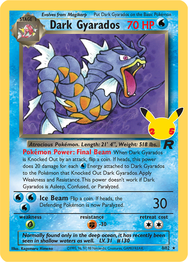 Dark Gyarados 8/82 (Celebrations) - Español-Kantocards