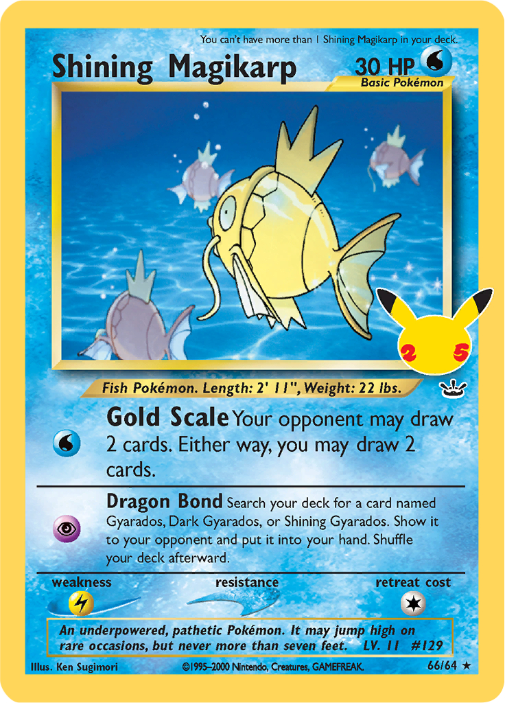 Shining Magikarp 66/64 (Celebrations)-Kantocards