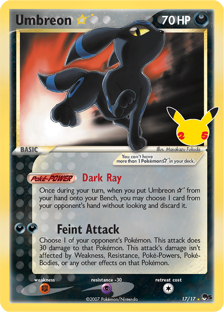 Umbreon Gold Star 17/17 (Celebrations) - Español-Kantocards