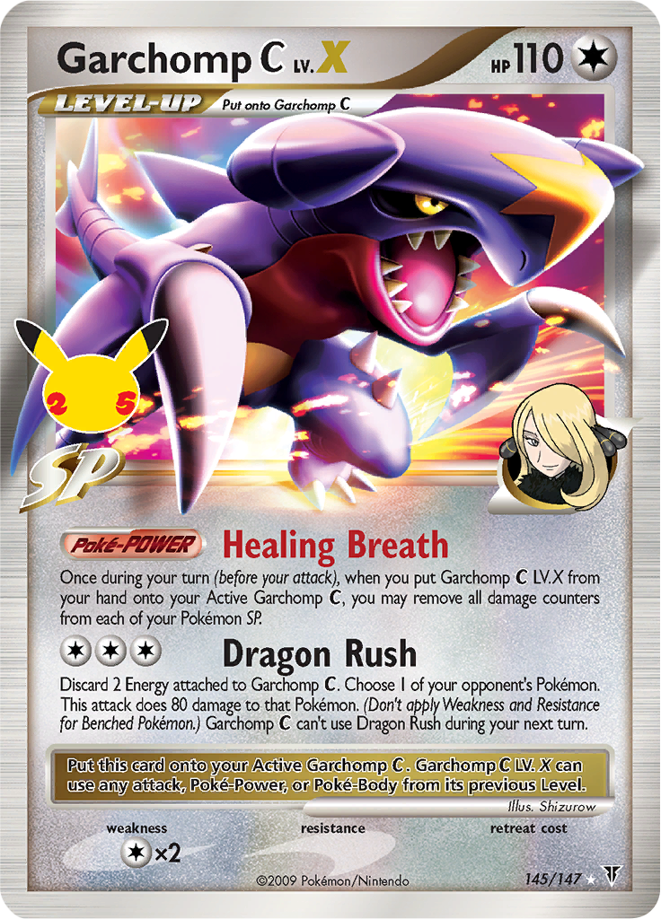 Garchomp Pokémon C LV.X 145/147 (Celebrations)-Kantocards