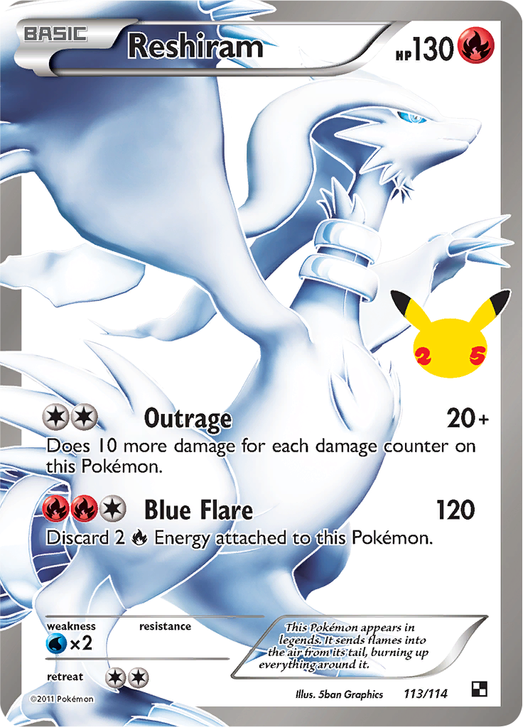 Reshiram 113/114 (Celebrations) - Español-Kantocards