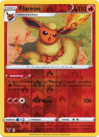 Flareon 026/185 - Holo Reverse-Kantocards