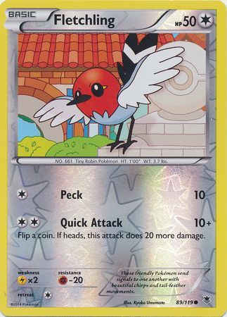 Fletchling 89/119 - Reverse Holo-Kantocards