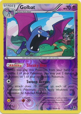 Golbat 32/119 - Reverse Holo-Kantocards