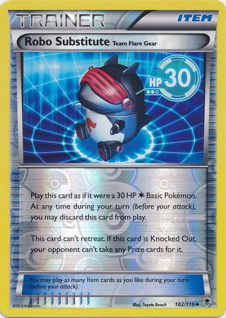 Robo Substitute 102/119 - Reverse Holo-Kantocards