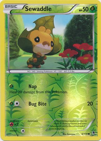 Sewaddle 5/119 - Reverse Holo-Kantocards