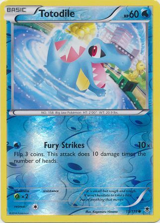 Totodile 15/119 - Reverse Holo-Kantocards