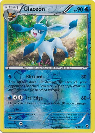 Glaceon 19/111 - Reverse Holo-Kantocards
