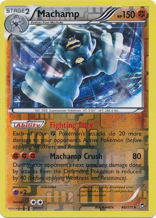 Machamp 46/111 - Reverse Holo-Kantocards