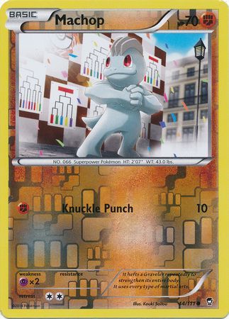 Machop 44/111 - Reverse Holo-Kantocards