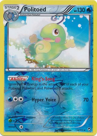 Politoed 18/111 - Reverse Holo-Kantocards
