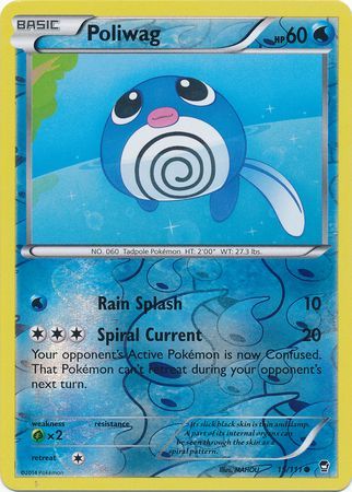 Poliwag 15/111 - Reverse Holo-Kantocards