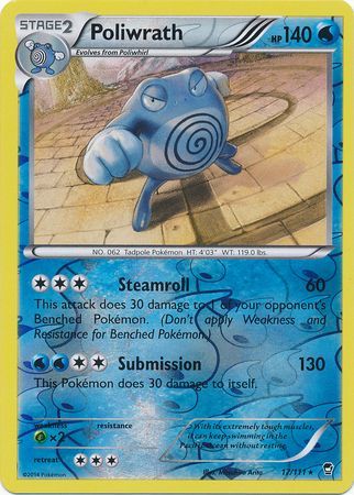Poliwrath 17/111 - Reverse Holo-Kantocards