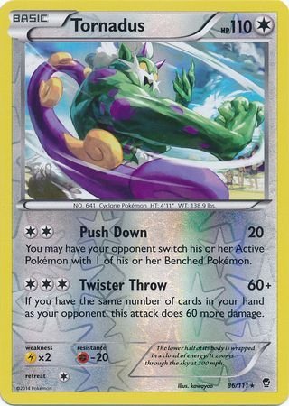 Tornadus 86/111 - Reverse Holo-Kantocards