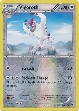 Vigoroth 82/111 - Reverse Holo-Kantocards
