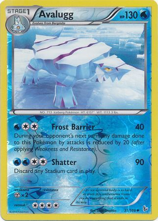 Avalugg 31/106 - Reverse Holo-Kantocards