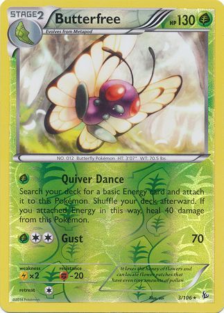 Butterfree 3/106 - Reverse Holo-Kantocards
