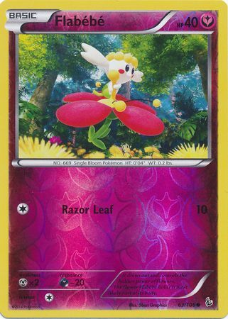 Flabébé 63/106 - Reverse Holo-Kantocards
