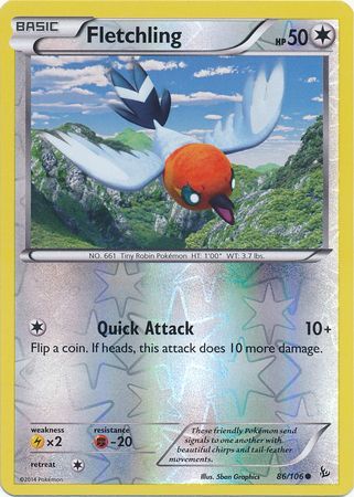 Fletchling 86/106 - Reverse Holo-Kantocards