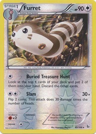 Furret 82/106 - Reverse Holo-Kantocards