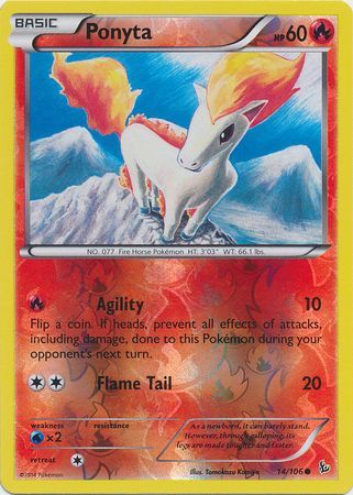 Ponyta 14/106 - Reverse Holo-Kantocards