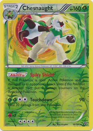 Chesnaught 14/146 - Reverse Holo-Kantocards
