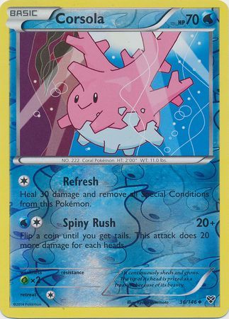 Corsola 36/146 - Reverse Holo-Kantocards