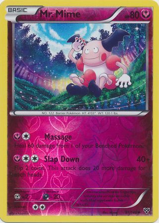 Mr. Mime 91/146 - Reverse Holo-Kantocards