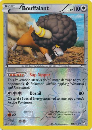 Bouffalant 119/160 - Reverse Holo-Kantocards