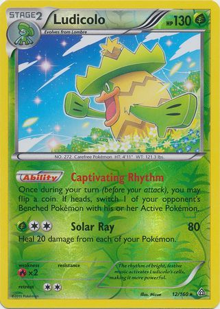 Ludicolo 12/160 - Reverse Holo-Kantocards