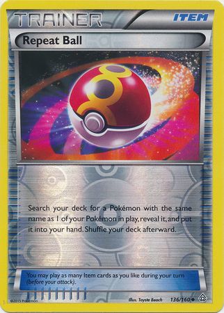 Repeat Ball 136/160 - Reverse Holo-Kantocards