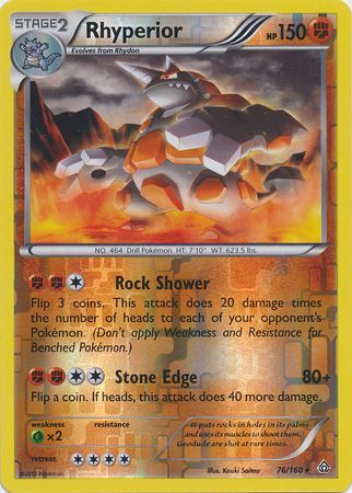 Rhyperior 76/160 - Reverse Holo-Kantocards