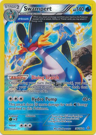 Swampert 36/160 - Reverse Holo-Kantocards