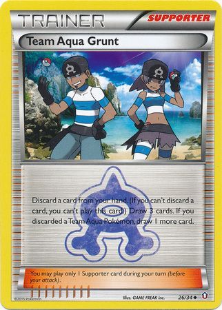 Team Aqua Grunt 26/34-Kantocards
