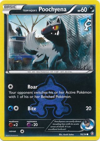 Team Aqua's Poochyena 16/34-Kantocards