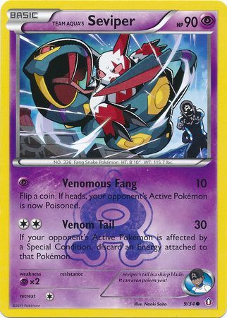 Team Aqua's Seviper 9/34-Kantocards