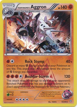 Team Magma's Aggron 14/34-Kantocards