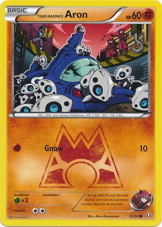 Team Magma's Aron 12/34-Kantocards