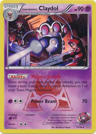 Team Magma's Claydol 11/34-Kantocards