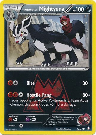 Team Magma's Mightyena 19/34-Kantocards