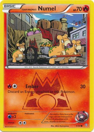 Team Magma's Numel 1/34-Kantocards