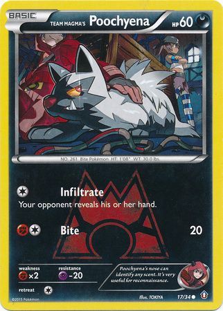 Team Magma's Poochyena 17/34-Kantocards